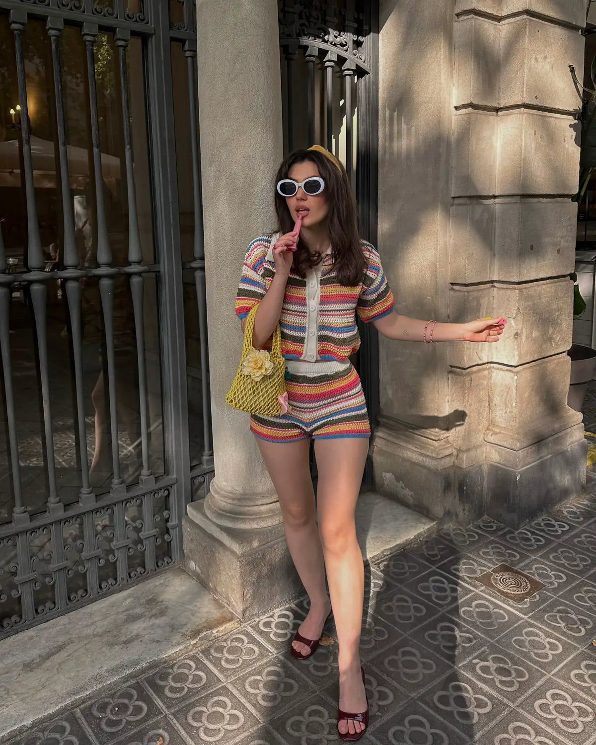 Top y short tejidos a mano Aumare Chacala